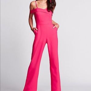 Hot Pink Off The Shoulder Jumpsuit 💕